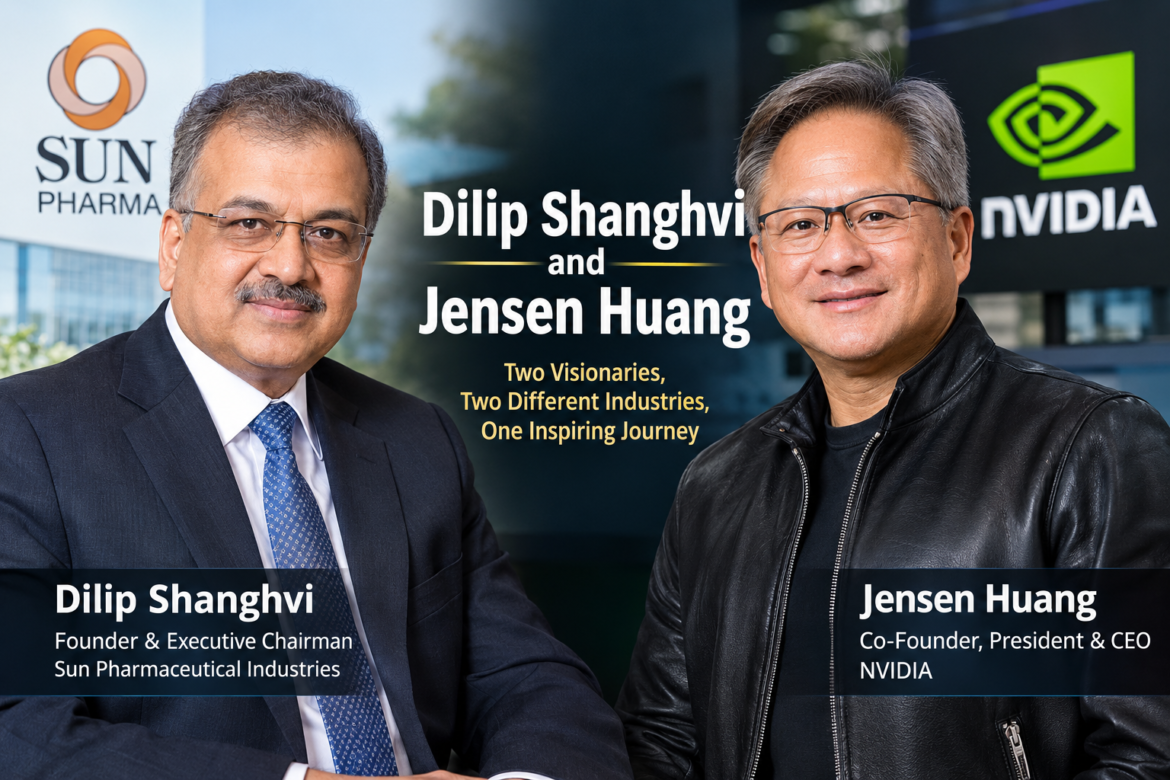 Dilip Shanghvi and Jensen Huang